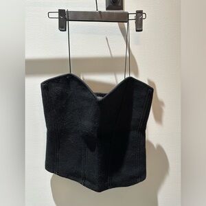 Kittenish Black Strapless Top